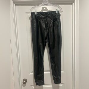 No Boundaries Black Faux Leather Trousers
